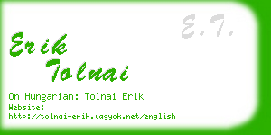 erik tolnai business card